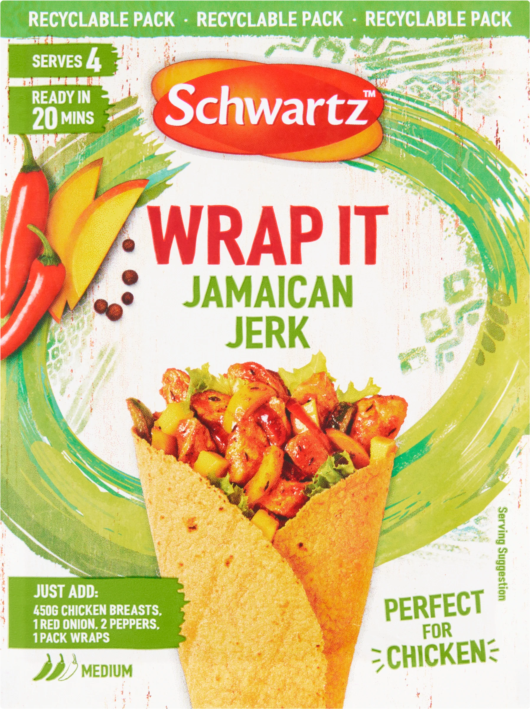 Schwartz Jamaican Jerk Wrap It Recipe Mix